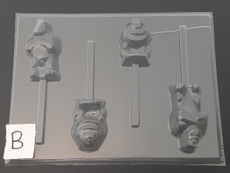 487sp Monster Co Full Body Chocolate Candy Lollipop Mold FACTORY SECOND